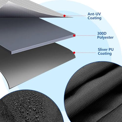 15 inch Outdoor Speaker Covers, 2 Pack Weatherproof Speaker Cover | for PA DJ Powered Speakers - 600D Thick Oxford Fabric Waterproof UV Protection Dustproof - size: 2 Pack