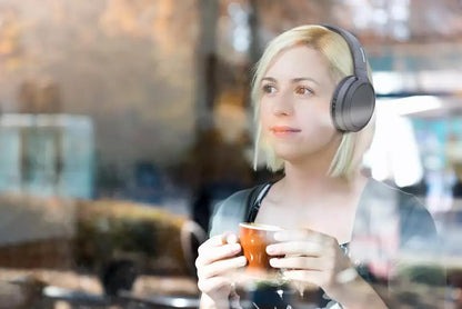 Philips H5205 Over-Ear Wireless Headphones with 40mm Drivers, Lightweight Cushioned Headband, Black - color: Black