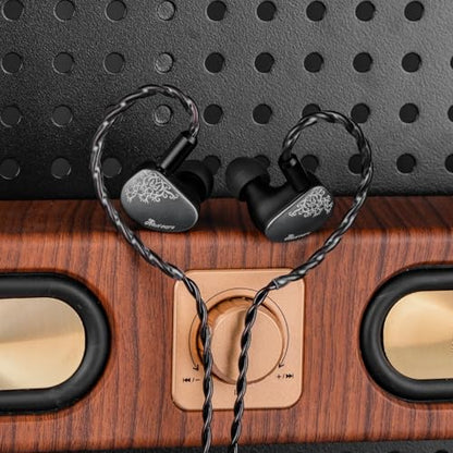 Kiwi Ears Cadenza II in Ear Monitor, 10mm Titanium Dynamic Driver IEM Earphone + Kiwi Ears SONICAP Waterproof IEM Hard Case