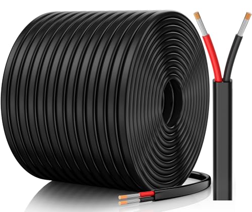 CONEPY 12게이지 와이어, 12 AWG 2 컨덕터 자동차 와이어, 12/2 케이블, 60.2m(200피트) | 무산소 주석 도금 구리 12 AWG 와이어, 자동차, 해양, 태양열, RV, 조명용 PVC 절연 유연한 12V 2 와이어 케이블 - size: 200피트, style: 12AWG