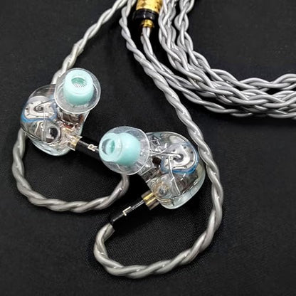 8Core Upgrades Earphone Cable 0.78mm 2 Pin Silver Plateds Coppers for Enhanceds Sound and Durability