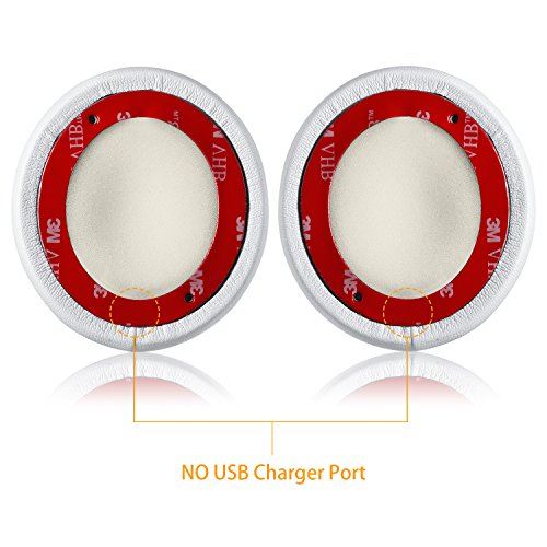 Solo 2.0 Wired Replacement Earpads, JARMOR Memory Foam Ear Cushion Cover for Beats Solo 2.0 Wired On Ear Headphones by Dr. Dre ONLY, (Does NOT FIT Solo 2.0/3.0 Wireless) (White) - color: White