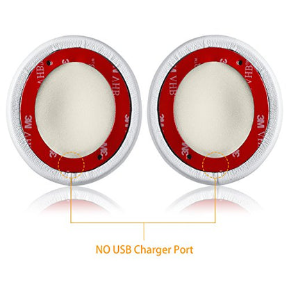 Solo 2.0 Wired Replacement Earpads, JARMOR Memory Foam Ear Cushion Cover for Beats Solo 2.0 Wired On Ear Headphones by Dr. Dre ONLY, (Does NOT FIT Solo 2.0/3.0 Wireless) (White) - color: White