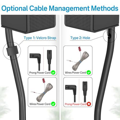 Speaker Stands Pair for Samsung HW-Q990F/Q990H/Q990C/Q990D Rear Speaker Stand with Wall Mount - Height Adjustable Speaker Floor Stands for Q Series Samsung Speaker Stands Pair with Keyhole&Thread Hole