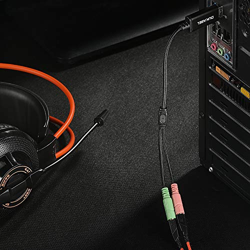 Long USB Audio Adapter with 3.5mm Jack External USB Sound Adapter - 1.2M - size: 47 inch / 120 cm