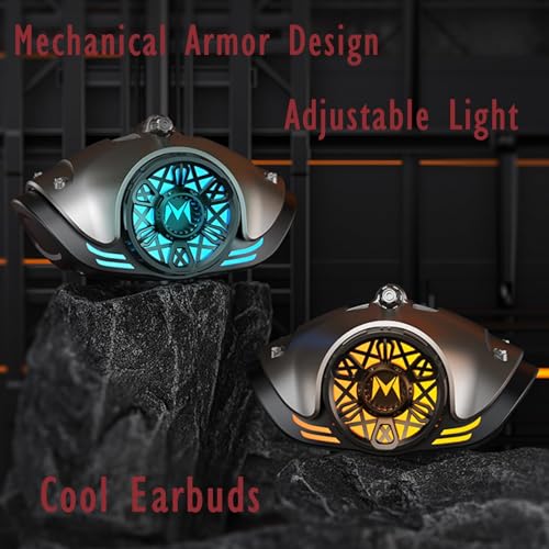 Xmenha Mecha Wireless Gaming Earbuds with Microphone 5.3 Bluetooth Earplugs Low Latency Kids Best Earphones Ear Buds Audifonos Inalambricos Auriculares Inalambricos, Black (Xmenha-GWC-M7)