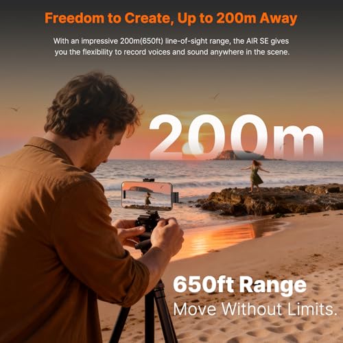 Saramonic Air SE Wireless Mini Microphone for iPhone 17/16/15 & Android, 48kHz/24-bit, AI Noise Cancellation, Clip on Content Creator Microphones for Interview YouTube TikTok Vlogging (2TX + USB-C RX)