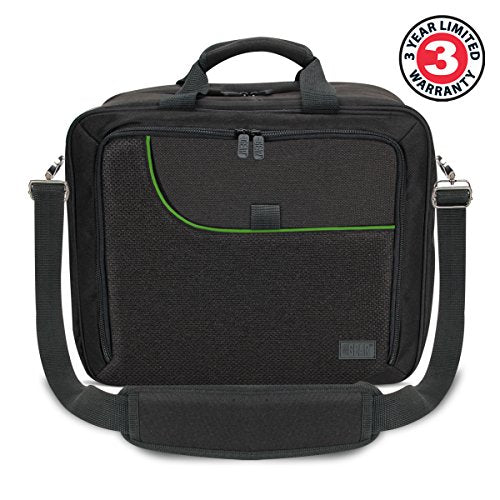 USA Gear Audio Mixer Case Fits RODECaster Pro II, Pro & Duo, GoXLR, & more Podcast Equipment - Podcast DJ Travel Bag with Customizable Interior, Scratch-Resistant Interior, Shoulder Strap (Green) - color: Green