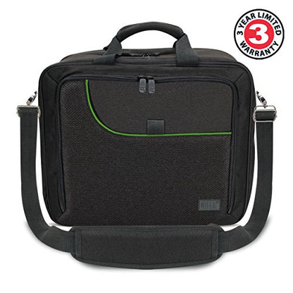 USA Gear Audio Mixer Case Fits RODECaster Pro II, Pro & Duo, GoXLR, & more Podcast Equipment - Podcast DJ Travel Bag with Customizable Interior, Scratch-Resistant Interior, Shoulder Strap (Green) - color: Green