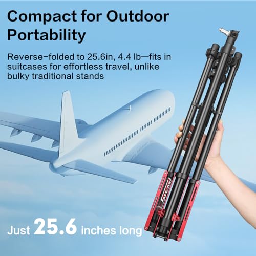 FreeSea MT-03 Heavy Duty Photography Light Stand, Aluminum Alloy Tripod - color: Aluminum