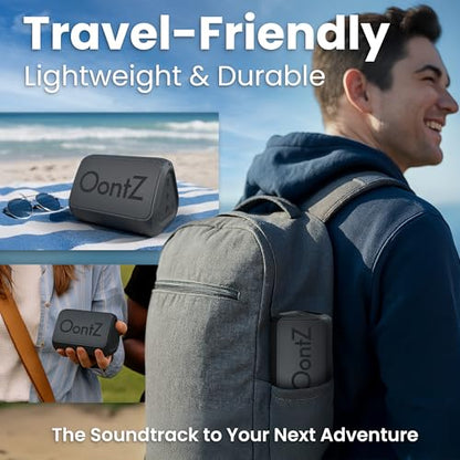 OontZ Angle Solo Compact Bluetooth Speakers, 2-Pack, 14-Hour Playtime