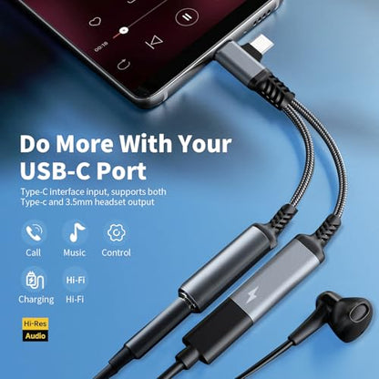 Lightning and USB C to 3.5mm Headphone Adapter ,2-in-1 USB-C/Lightning headphone adapter,with PD 60W Charging Dongle Audio Cable for iPhone1716 15 14 13 Pro Max, iPad ,Galaxy S24 S23 MacBook(2/Silver) - color: Silver, size: 2-Silver