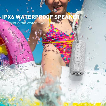 MIATONE Boombox Portable Bluetooth Speaker Wireless Outdoor Waterproof Speaker - Grey - color: Grey