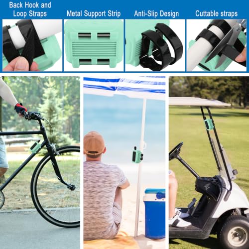 Silicone Case Cover for JBL Go 5 Speaker(Pink Green) | Travel Carrying Protective Pouch with Attach Straps for Bike Golf Cart Scooter - color: Pink Green