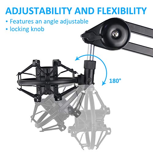 SUNMON ATR2100X-USB Mic Shock Mount Holder for Reduces Vibration and Noise, Suitable for Audio-Technica ATR2100X, ATR2100 USB Microphone - color: Shock Mount
