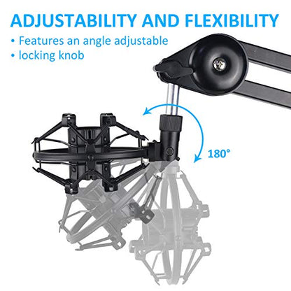 SUNMON ATR2100X-USB Mic Shock Mount Holder for Reduces Vibration and Noise, Suitable for Audio-Technica ATR2100X, ATR2100 USB Microphone - color: Shock Mount