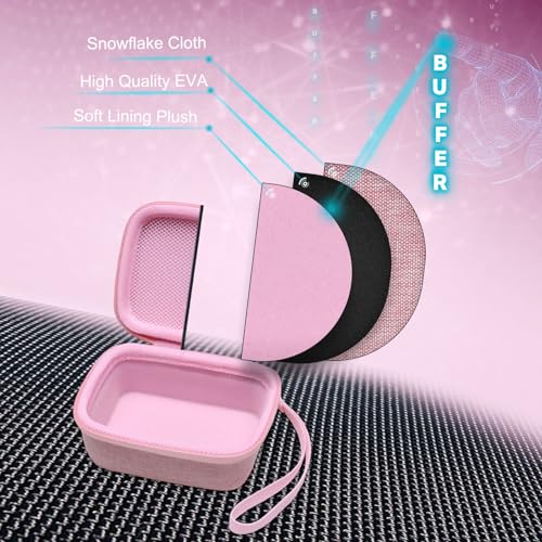 XANAD Hard Case Compatible with JBL Go 4 / GO 5 / Go 3 Ultra Speaker, Pink - color: Pink