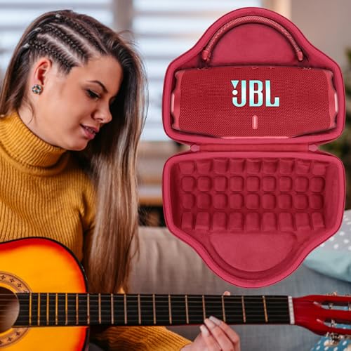 Aenllosi Hard Case for JBL Charge 6 Speaker, Red | EVA case construction, Water-resistant design, Dust-resistant design, Protective case only - color: Red