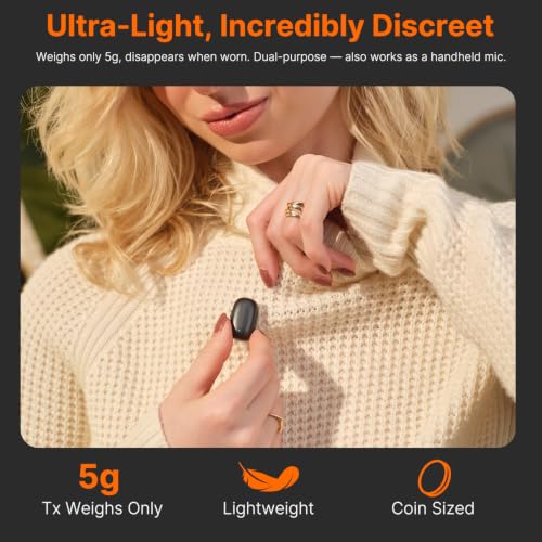 Saramonic Air SE Wireless Mini Microphone for iPhone 17/16/15 & Android, 48kHz/24-bit, AI Noise Cancellation, Clip on Content Creator Microphones for Interview YouTube TikTok Vlogging (2TX + USB-C RX)