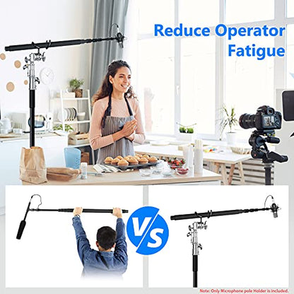 NEEWER Metal Microphone Boom Support Holder for C-Stands and Mic Stands, Black - style: CM-NA-1(Black)