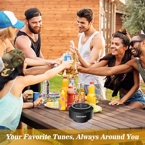 HAISSKY Bluetooth Shower Speakers, Portable Wireless Speaker with Suction Cup, IP67 Waterproof Speaker Pairs Easily to Phones, Tablets, Computer, Gift for Men & Women