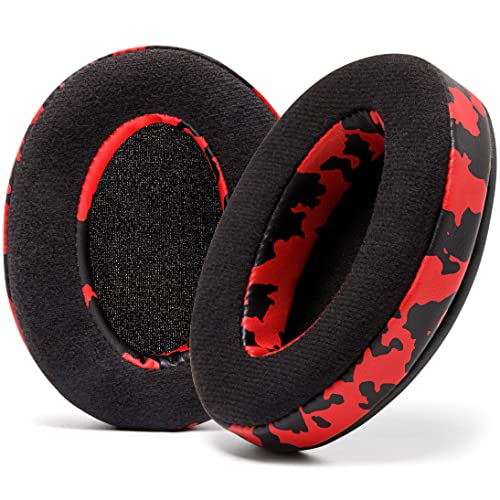 WC PadZ Velour - Earpads for Audio Technica, HyperX, Arctis & More | Made by Wicked Cushions | Extra Thick | Also fits Logitech G Pro X & 50+ Additional Models | Red Camo - color: Red Camo
