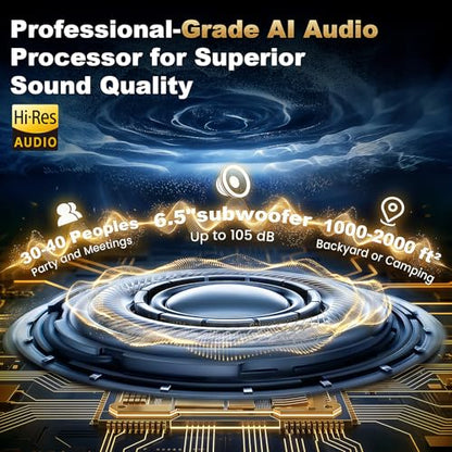 Karaoke Machine with 2 Wireless 0-Delay Microphones for Adults,Portable Bluetooth 5.3 Speaker with Echo Adjustment and Powerful Sound,Supports TWS/TV/Guitar for Family Party,Backyard BBQ(2 Mics) - size: 2 Mics