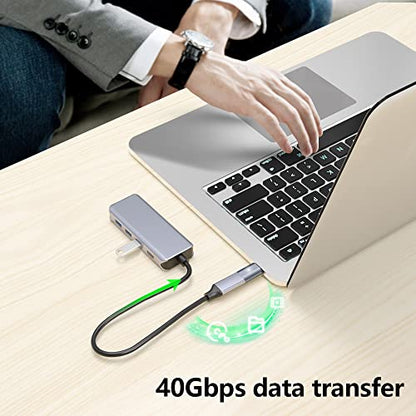 Magnetic USB C Adapter Straight 2 Pack USB C Magnetic Adapter Connector 24 Pin 120W PD Fast Charge 40Gbs 8K@60 Hz Data Transfer USB3.1, Grey - color: usb c magnetic adapter 2pack