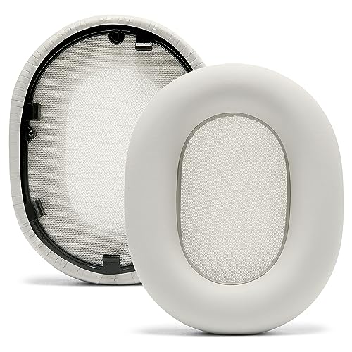 WC PadZ XM5 - Premium Replacement Earpads Compatible with Sony WH-1000XM5 | Made by Wicked Cushions | Soft PU Leather, Extra Thick, Noise-Isolating Memory Foam | Silver - color: Silver