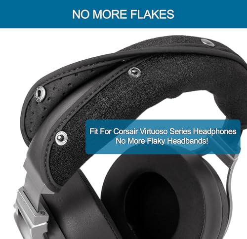 Cooling Gel Replacement Ear Pads Cushion and Headband Cover for Corsair Virtuoso RGB Wireless SE XT Gaming Headset, Headphones Protector, Easy Installation, Premium Material & Black