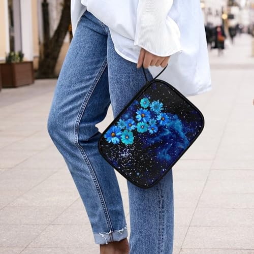 Watch Band Storage Bag Anti Dust Watch Band Carrying Case for Watch Band Accessories, Apple Watch Band, Watch Band Pin Easy to Carry, Blue Flower - color: Blue Flower