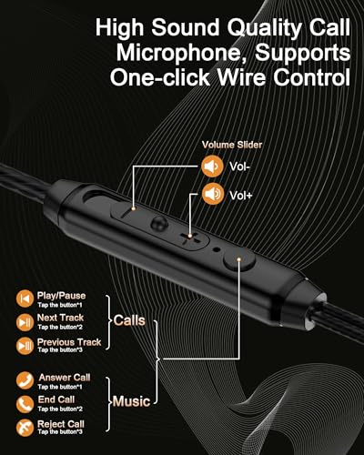USB C Headphones Wired with Microphone for iPhone 17e 17 16e 16 Pro Max 15 Samsung S26 S25 Ultra Google Pixel Pods Noise Cancelling USBC Earphones, Over-Ear Earbuds for Apple Android Phone Ear Buds - color: Black