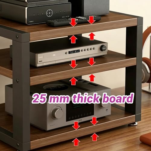 Desktop Audio Cabinet CD Record Player Stand Audio Rack, 2/3/4 Tier AV Component Media Stand, HiFi Rack Corner Shelf Stereo Cabinet for Gaming Room(2-Tier/45x35x27cm) - size: 2-Tier/45x35x27cm
