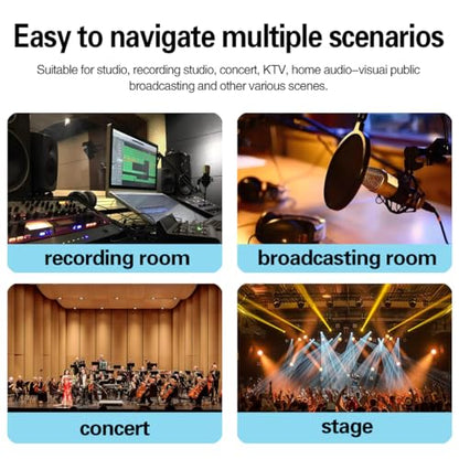 1.65FT Right Angle XLR Female to Straight XLR Male Audio Cable, Multi Angle Adjustbale XLR Female to Male Microphone Extension Cable for Audio Interface Amplifier Speaker and More