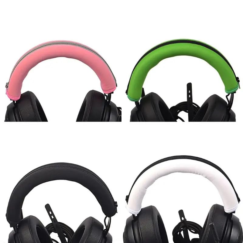 Headphone Headband Cover Sleeve Headband Protector Headphone Protective Cushion Pad with Zipper Replacement for Razer Kraken PRO 7.1 V2 Headset (Pink)