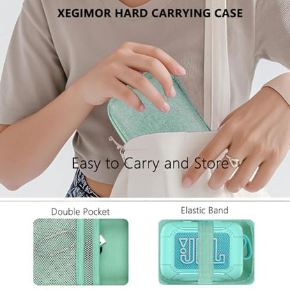 Silicone Cover and Hard Carrying Case for JBL Go 5 Bluetooth Speaker | Protective Cases for Go 5 Speaker Accessories, Scratch-Resistant and Drop-Proof Cover (Teal) - color: Teal