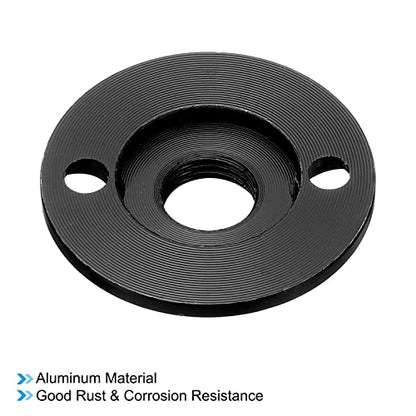 PATIKIL M10 Gooseneck Flange Mount, Female Thread Nut Screw Round Base Table Mounting for Gooseneck Hose Adapter, Aluminum Black - color: Black, size: M10