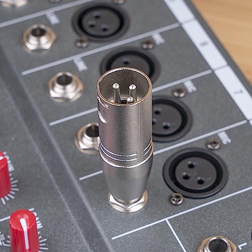 2 Pack 1/4 TRS to XLR Adapter, Balanced Quarter Inch 6.35mm Male to XLR Male Adapter for Mixer, Microphone - color: 1/4 To XLR Male