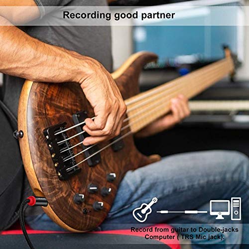 SHULIANCABLE 3.5mm to 6.35mm Stereo Audio Cable, 6.35 1/4" Male to 3.5 1/8" Male TRS Stereo Audio Cable for Guitar,iPod, Laptop, Home Theater Devices,Smartphones,and Amplifiers (3.3Ft/1M) | 6.35 1/4" to 3.5 1/8" Male TRS Stereo Audio Cable for Guitar,iPod