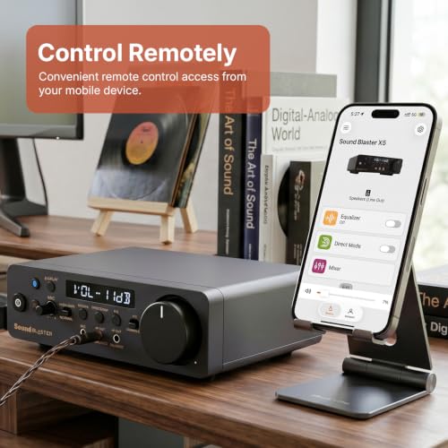 Creative Sound Blaster X5 Hi-Res Dual DAC USB Headphone Bi-Amplifier | Hi-Res USB DAC, External DAC, Dual DAC, Fully Balanced, Xamp, Headphone Amplifier, Audiophile