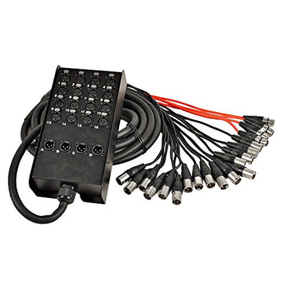 Seismic Audio SACB-16x4x25 16-Channel XLR Low Profile Circuit Board Snake Cable, 25-Feet - size: 25 Foot - 16 Send x 4 Return