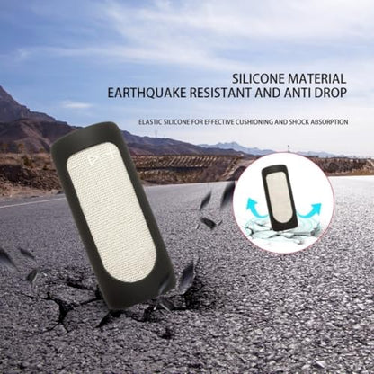Speaker Silicone Cover for JBL Grip Protective Case Dirt and Dust Resistant Protection Sleeve (Black) - color: black