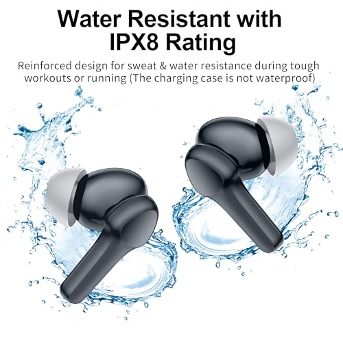 Wireless Earbuds,Immersive Sound Premium Deep Bass Hi-Fi Stereo Headset IPX8 Waterproof Bluetooth 5.3 with 4 Mics Call Noise Cancelling Wearable Technology Rings Earphones for iOS,Android,Workout - color: Royal Blue