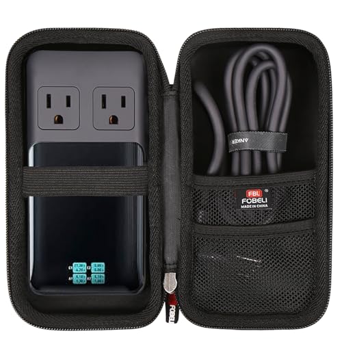 FBLFOBELI Travel Case for Anker 727/ Prime 6-in-1 USB C Charging Station | EVA Hard Shell, for Anker 8-in-1 USB C 240W Charging Station, Power Strip Shockproof Organizer Bag for Cables and Accessories