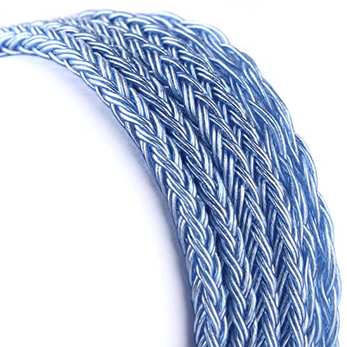 Linsoul Tripowin Zonie 16 Core SilverPlated IEM Cable, Recessed 2pin, 3.5mm - color: Blue