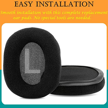 E7 Upgrade Ear Pads Cushions Replacement Compatible with Mixcder E7 Wireless Bluetooth Over-Ear Headphone (Velour Black Earpads)