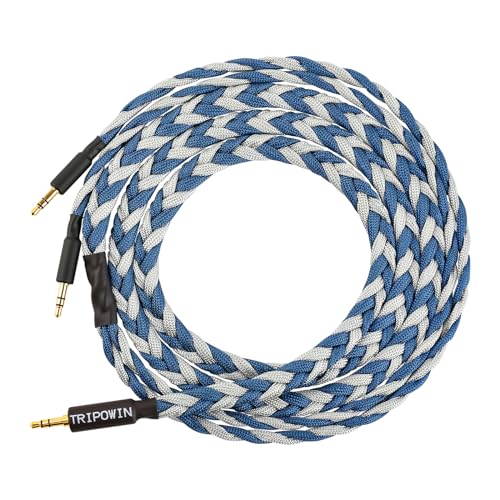 Linsoul Tripowin GranVia Upgraded OFC Headphone Replacement Cable - color: Blue, size: 2m