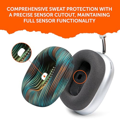 WC SweatZ Max - Patented Silicone Sweat Covers for AirPods Max 1 | Made by Wicked Cushions | (Does Not Fit AirPods Max 2). Sweatproof, Full Earpad Protection | The Simulation - color: The Simulation