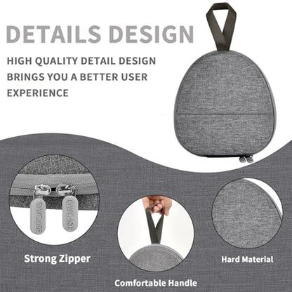 GWCASE Universal Headphone Case with Secure Strap and Cable Pocket, Gray | Fits Most Foldable Over-Ear Headphones, 7.87x 6.8 x 0.9 in Interior, for Students, Commuters and Music Fans, Case Only - color: Gray