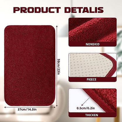 Frienda 2 Pieces Recliner Headrest Covers Sofa Headrest Protector for Recliner Chair Couch Furniture Non Slip for Living Room(Burgundy) - color: Burgundy